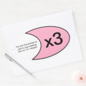 Ovale Sticker marathon x3 en rose (Enveloppe)