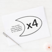 Ovale Sticker marathon x4 (Enveloppe)