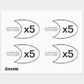 Ovale Sticker marathon x5 (Feuille)