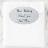 Ovale Sticker Merci de mariage en argent (Sac)