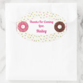 Ovale Sticker Merci Donut Party (Sac)