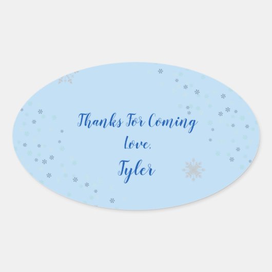 Ovale Sticker Merci du Boy Party de Onederland (Devant)