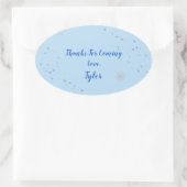 Ovale Sticker Merci du Boy Party de Onederland (Sac)