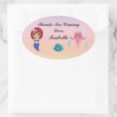 Ovale Sticker Merci du Parti de la sirène (Sac)