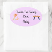 Ovale Sticker Merci du Parti Gymnastique (Sac)