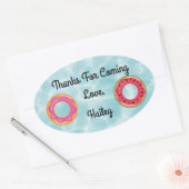 Ovale Sticker Merci flottant de la piscine (Enveloppe)