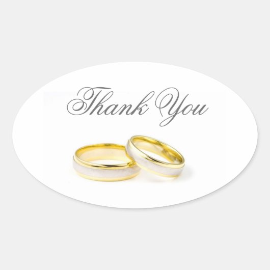 Ovale Sticker Merci mariage (Devant)