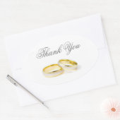 Ovale Sticker Merci mariage (Enveloppe)