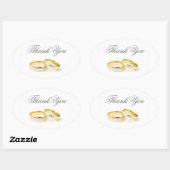 Ovale Sticker Merci mariage (Feuille)