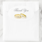Ovale Sticker Merci mariage (Sac)