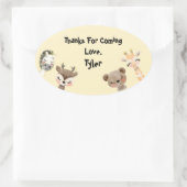 Ovale Sticker Merci Safari Party (Sac)