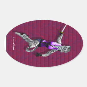 Ovale Sticker met laadsignaal