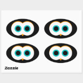 Ovale sticker met uilogen (Vel)