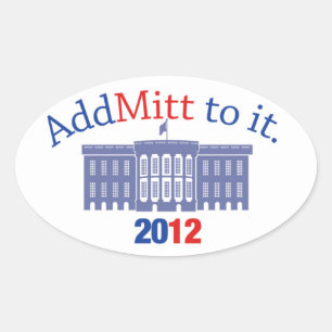 Ovale Sticker Mitt Romney