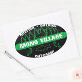 Ovale Sticker Mono Village Survivor Vert (Enveloppe)