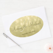 Ovale Sticker Monogramme | Or jaune (Enveloppe)