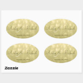Ovale Sticker Monogramme | Or jaune (Feuille)