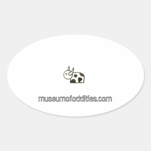 Ovale Sticker Moo Bumper (Devant)