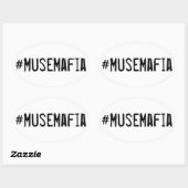 Ovale Sticker #MuseMafia (Feuille)