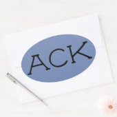 Ovale Sticker Nantucket "ACK" (Enveloppe)