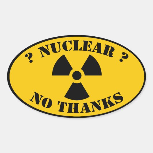 Ovale Sticker nucléaire (Devant)