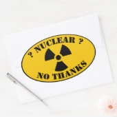 Ovale Sticker nucléaire (Enveloppe)
