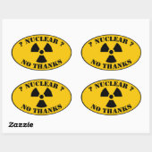 Ovale Sticker nucléaire (Feuille)