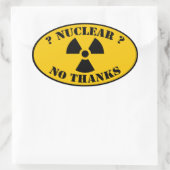 Ovale Sticker nucléaire (Sac)