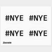 Ovale Sticker #NYE (Feuille)