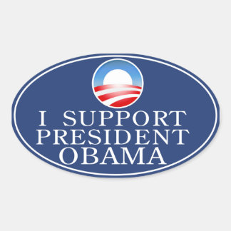 Ovale Sticker Obama
