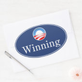 Ovale Sticker Obama (Enveloppe)