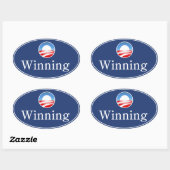 Ovale Sticker Obama (Feuille)