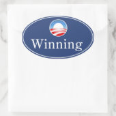 Ovale Sticker Obama (Sac)