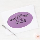 Ovale Sticker Oboe Oval Temps Qualité (Enveloppe)