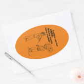 Ovale Sticker Oboe Zombie Explode Oval (Enveloppe)