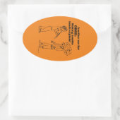 Ovale Sticker Oboe Zombie Explode Oval (Sac)