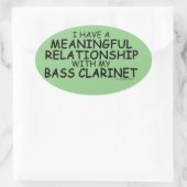 Ovale Sticker Oval Clarinet de basse de relation signifi (Sac)