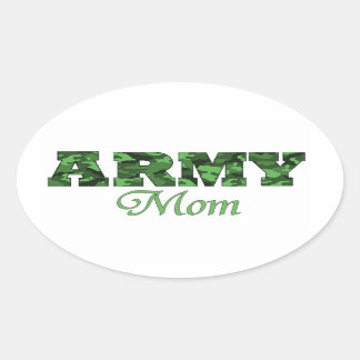 Ovale Sticker Oval de maman de l'armée