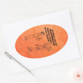 Ovale Sticker Oval Explode Zombie Handbells (Enveloppe)