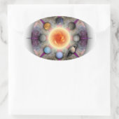 Ovale Sticker Oval Mandala Planétaire (Sac)