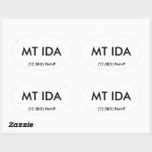 Ovale Sticker Oval Mt Ida (Feuille)