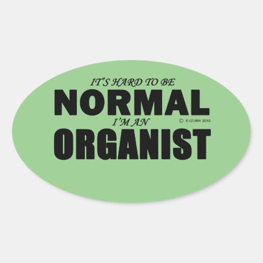 Ovale Sticker Oval Organiste Normal (Devant)