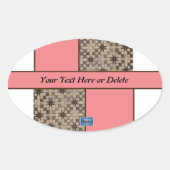 Ovale Sticker Oval (Peach LED S.C.C.) RFPMDesigns ©️ 202 (Devant)