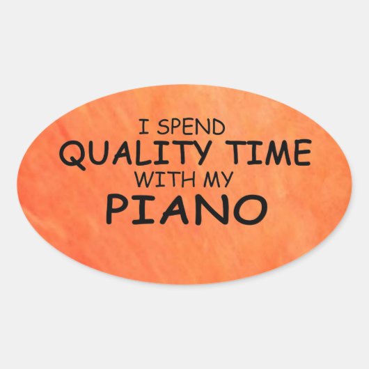 Ovale Sticker Oval Piano Time de qualité (Devant)