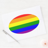 Ovale Sticker Oval pour Gay pride LGBT* (Enveloppe)