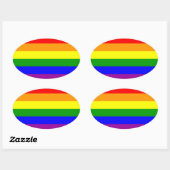 Ovale Sticker Oval pour Gay pride LGBT* (Feuille)