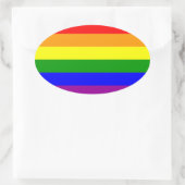 Ovale Sticker Oval pour Gay pride LGBT* (Sac)