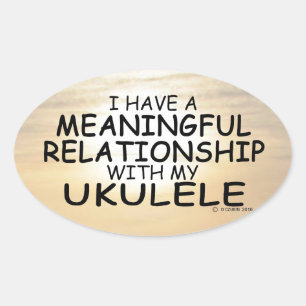 Ovale Sticker Oval Ukulele
