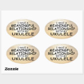 Ovale Sticker Oval Ukulele (Feuille)