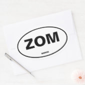 Ovale Sticker Oval Zombie (Enveloppe)